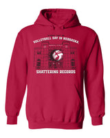 Nebraska Huskers Hooded Sweatshirt - Volleyball Day in Nebraska