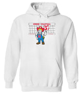 Nebraska Huskers Hooded Sweatshirt - Nebraska Volleyball with Herbie Husker