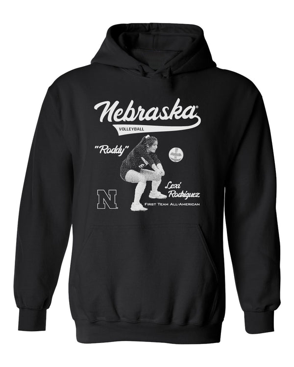 Nebraska Huskers Hooded Sweatshirt - Nebraska Volleyball - Lexi Rodriguez - NIL Roddy