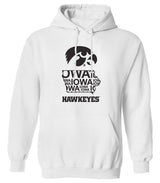 Iowa Hawkeyes Hooded Sweatshirt - Iowa Hawkeye State Outline
