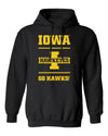Iowa Hawkeyes Hooded Sweatshirt - Iowa Hawkeyes - Go Hawks