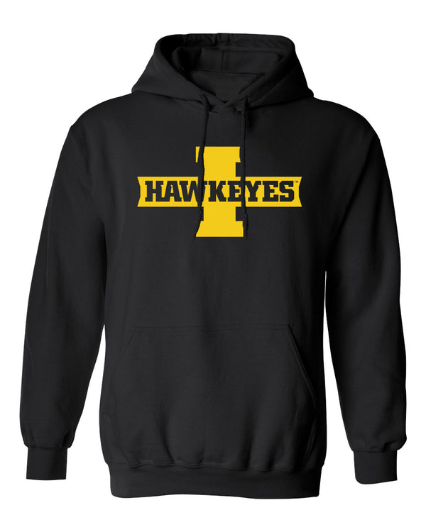 Iowa Hawkeyes Hooded Sweatshirt - Block I with HAWKEYES
