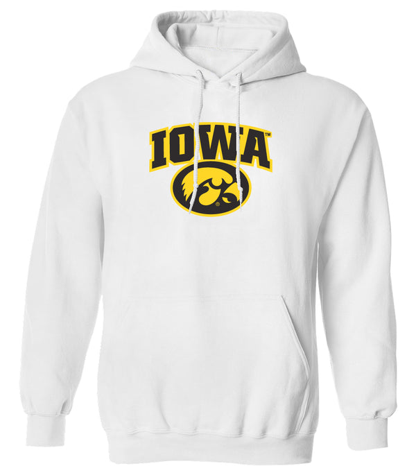 Iowa Hawkeyes Hooded Sweatshirt - IOWA Oval Tigerhawk Logo