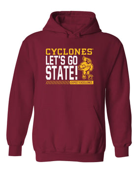 Iowa State Cyclones Hooded Sweatshirt - Let's Go State - Expect Excellence