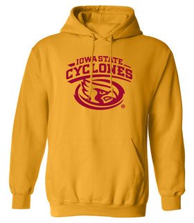 Iowa State Cyclones Hooded Sweatshirt - Cy The ISU Cyclones Mascot Swirl