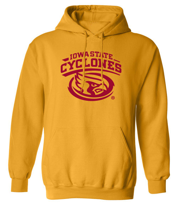 Iowa State Cyclones Hooded Sweatshirt - Cy The ISU Cyclones Mascot Swirl