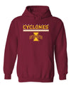 Iowa State Cyclones Hooded Sweatshirt - I-State Logo with Horizontal Stripe