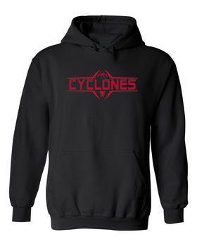 Iowa State Cyclones Hooded Sweatshirt - Striped CYCLONES Football Laces