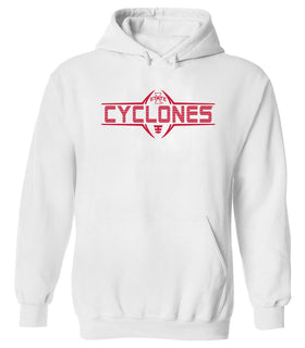 Iowa State Cyclones Hooded Sweatshirt - Striped CYCLONES Football Laces