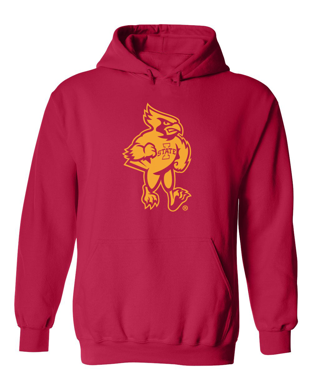 Iowa State Cyclones Hooded Sweatshirt - Cy The Cyclones Mascot Full Body