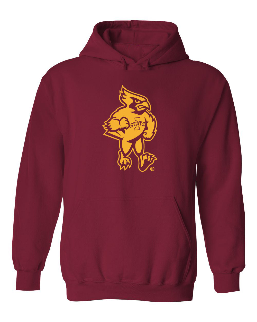 Iowa State Cyclones Hooded Sweatshirt - Cy The Cyclones Mascot Full Body