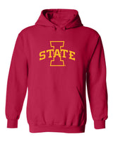 Iowa State Cyclones Hooded Sweatshirt - I-State Primary Logo Gold Ink