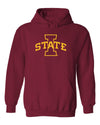 Iowa State Cyclones Hooded Sweatshirt - I-State Primary Logo Gold Ink