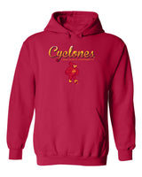 Iowa State Cyclones Hooded Sweatshirt - Script Cyclones Full Color Fade with Cy