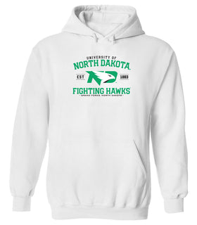 North Dakota Fighting Hawks Hooded Sweatshirt - North Dakota Arch Primary Logo