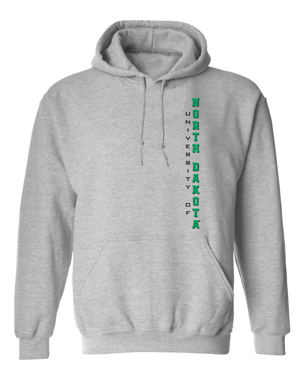 North Dakota Fighting Hawks Hooded Sweatshirt - Vertical University of North Dakota
