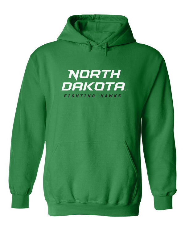 North Dakota Fighting Hawks Hooded Sweatshirt - Official Stacked UND Word Mark