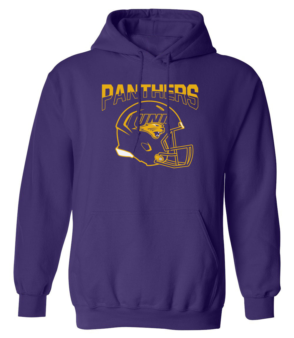 Northern Iowa Panthers Hooded Sweatshirt - UNI Football Helmet