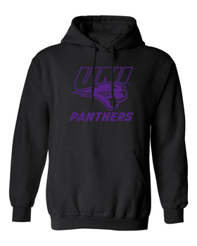 Northern Iowa Panthers Hooded Sweatshirt - Purple UNI Panthers Logo on Black