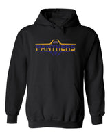 Northern Iowa Panthers Hooded Sweatshirt - Striped UNI Panthers Football Laces