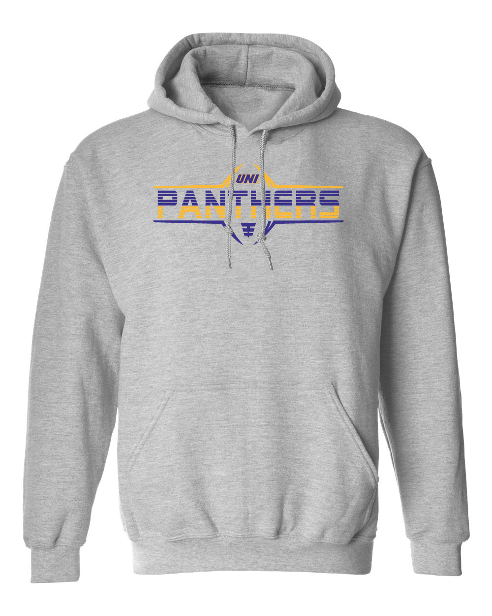 Northern Iowa Panthers Hooded Sweatshirt - Striped UNI Panthers Football Laces