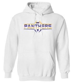 Northern Iowa Panthers Hooded Sweatshirt - Striped UNI Panthers Football Laces