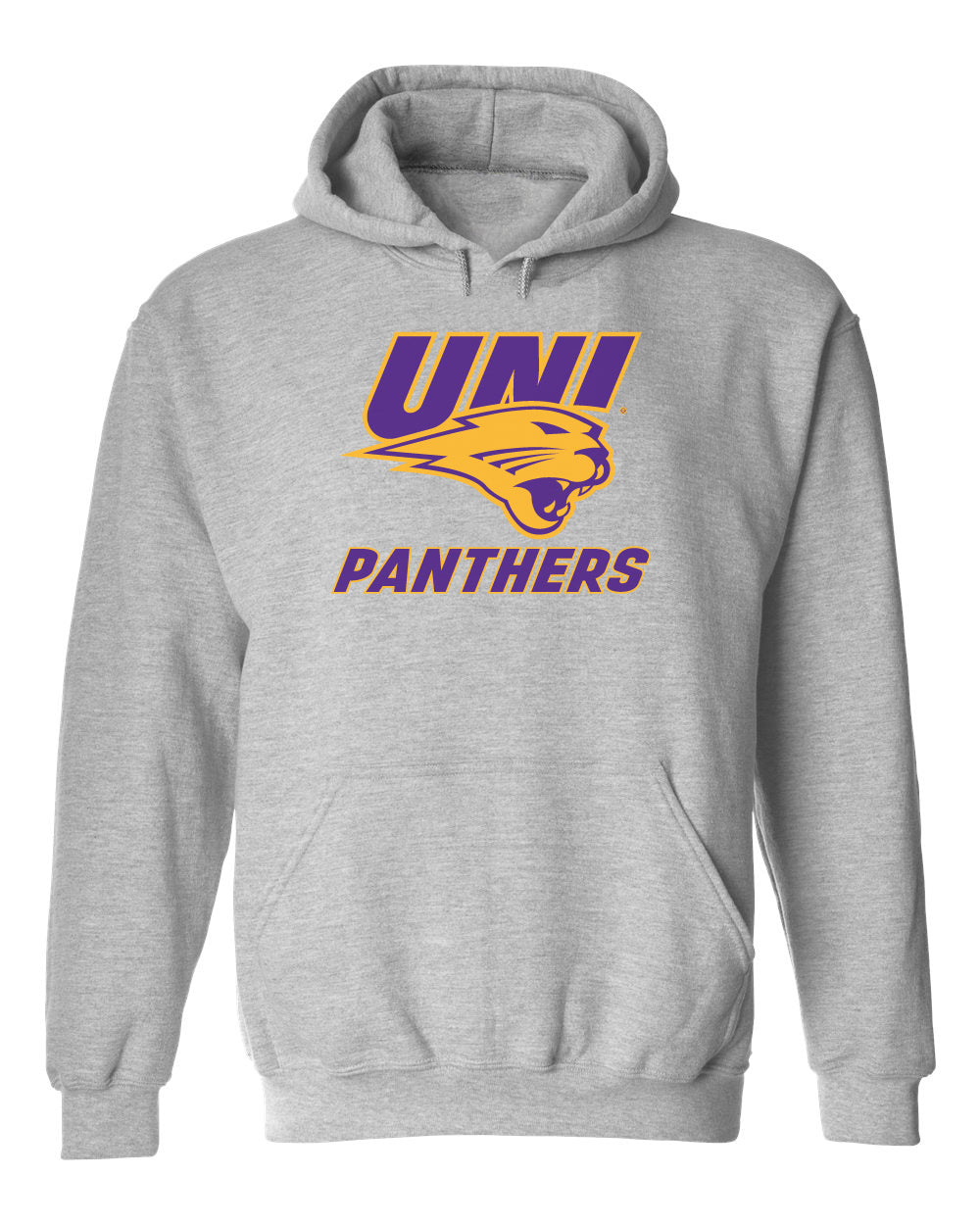 Northern Iowa Panthers Hooded Sweatshirt - Purple and Gold Primary Logo
