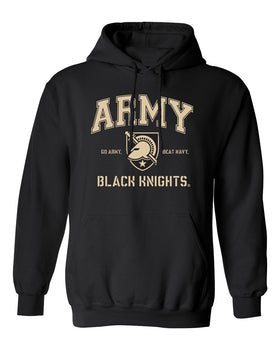 Army Black Knights Hooded Sweatshirt - Army Arch Primary Logo