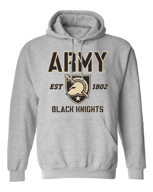 Army Black Knights Hooded Sweatshirt - Army West Point Established 1802