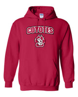 South Dakota Coyotes Hooded Sweatshirt - Coyotes with USD Paw Logo