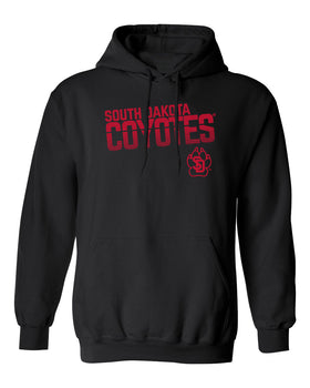 South Dakota Coyotes Hooded Sweatshirt - Coyotes Stripe Fade