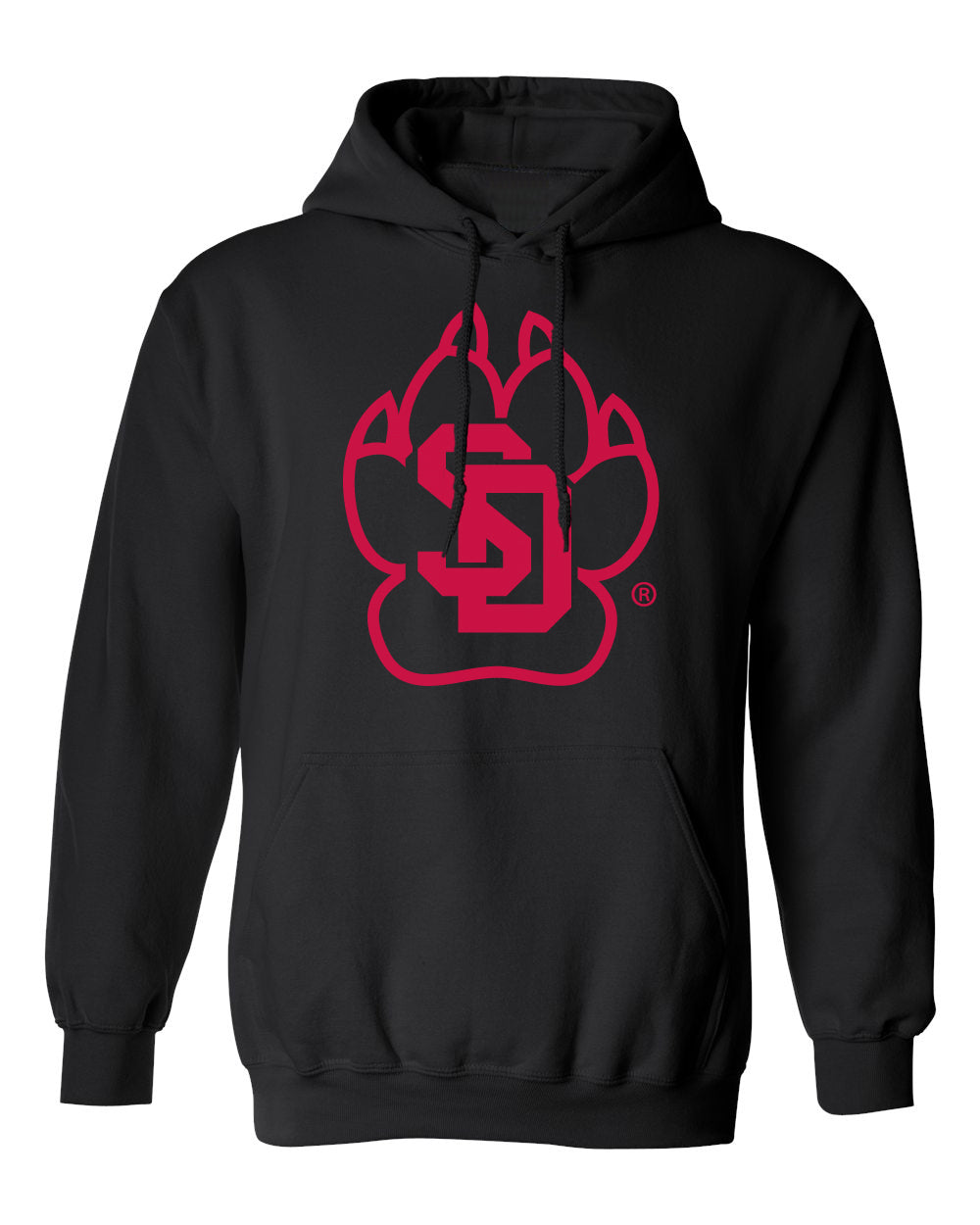 South Dakota Coyotes Hooded Sweatshirt - SD Coyote Paw