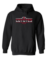 South Dakota Coyotes Hooded Sweatshirt - Striped COYOTES Football Laces