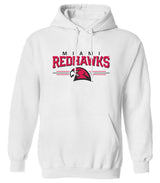 Miami University RedHawks Hooded Sweatshirt - Hawk Head 3-Stripe