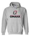 Omaha Mavericks Hooded Sweatshirt - University of Nebraska Omaha with Primary Logo on Gray