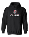 Omaha Mavericks Hooded Sweatshirt - University of Nebraska Omaha with Primary Logo on Black