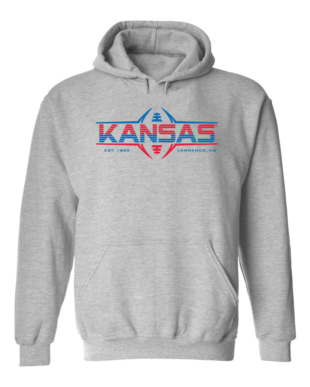 Kansas Jayhawks Hooded Sweatshirt - Kansas Football Laces