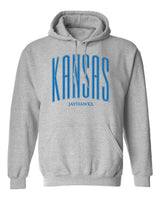 Kansas Jayhawks Hooded Sweatshirt - Tall Kansas Small Jayhawks