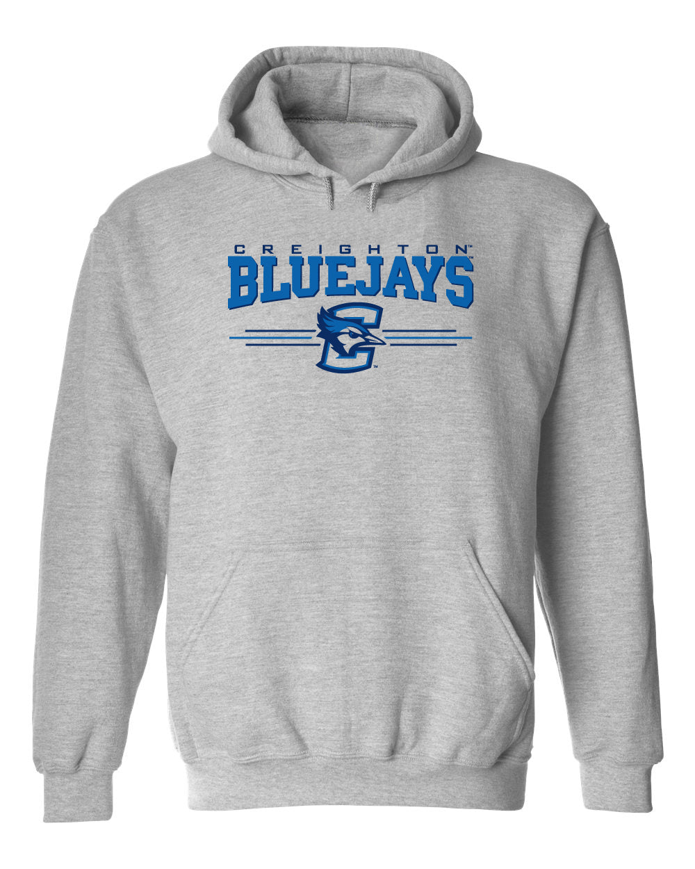 Creighton Bluejays Hooded Sweatshirt - 3 Stripe Primary Logo