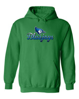 Creighton Bluejays Hooded Sweatshirt - Script Bluejays Full Color Fade