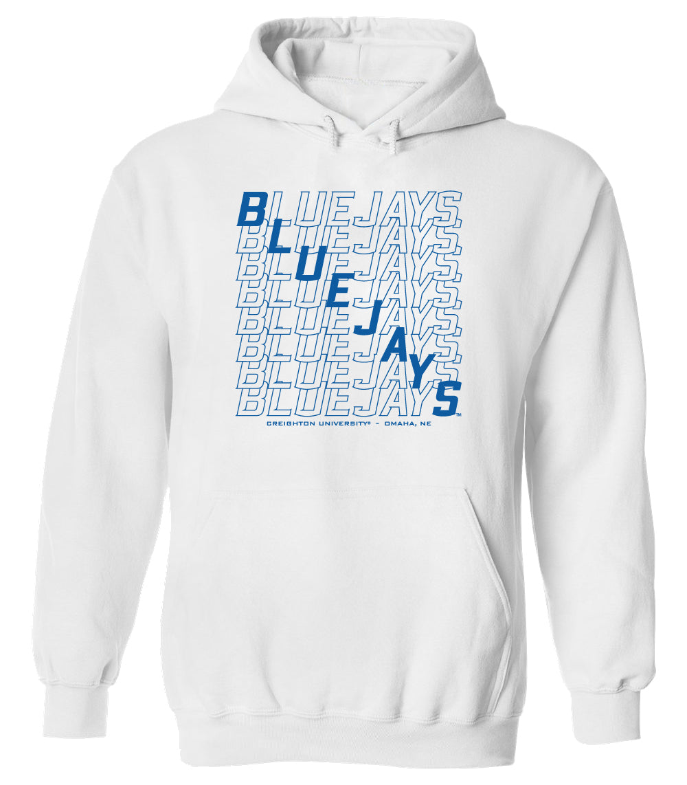 Creighton Bluejays Hooded Sweatshirt - Bluejays Diagonal Echo