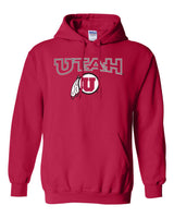 Utah Utes Hooded Sweatshirt - Circle & Feather Logo