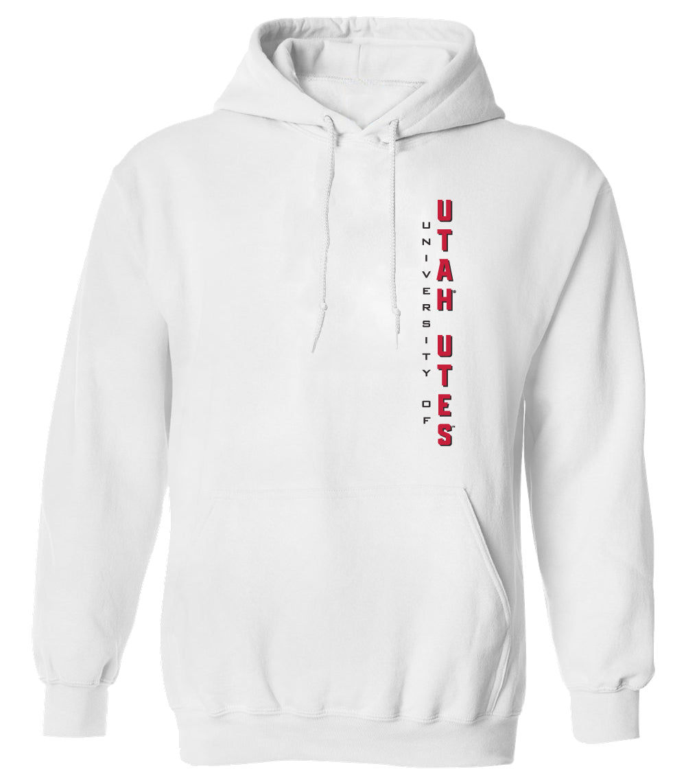 Utah Utes Hooded Sweatshirt - Vertical Utah Utes