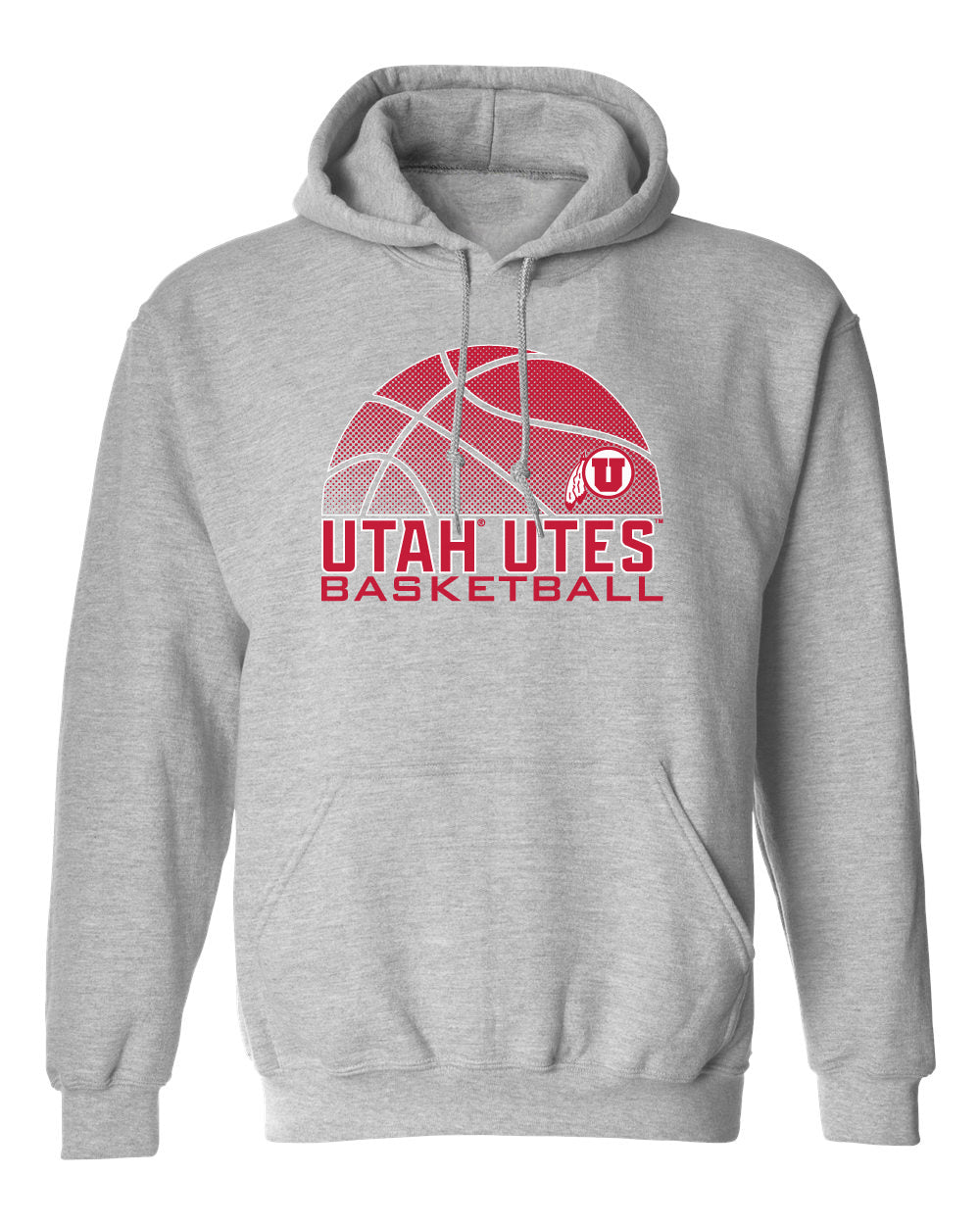 Utah Utes Hooded Sweatshirt - Utah Utes Basketball with Logo