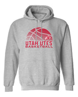 Utah Utes Hooded Sweatshirt - Utah Utes Basketball with Logo