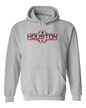 Houston Cougars Hooded Sweatshirt - Striped Houston Football Laces