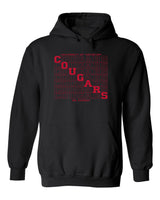 Houston Cougars Hooded Sweatshirt - Diagonal Cougars Echo