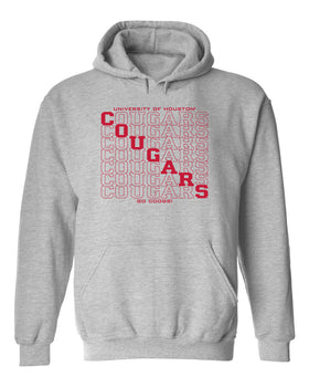 Houston Cougars Hooded Sweatshirt - Diagonal Cougars Echo