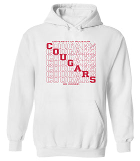 Houston Cougars Hooded Sweatshirt - Diagonal Cougars Echo
