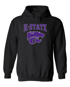 K-State Wildcats Hooded Sweatshirt - K-State Powercat with Outline
